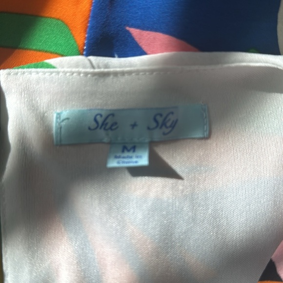 SHE + SKY | Tropical Print Dress | Size 10 - Picture 8 of 13